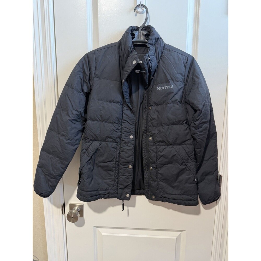 Marmot 700 Fill Down Jacket Womens XS Black Puffer Outdoor Coat K78960